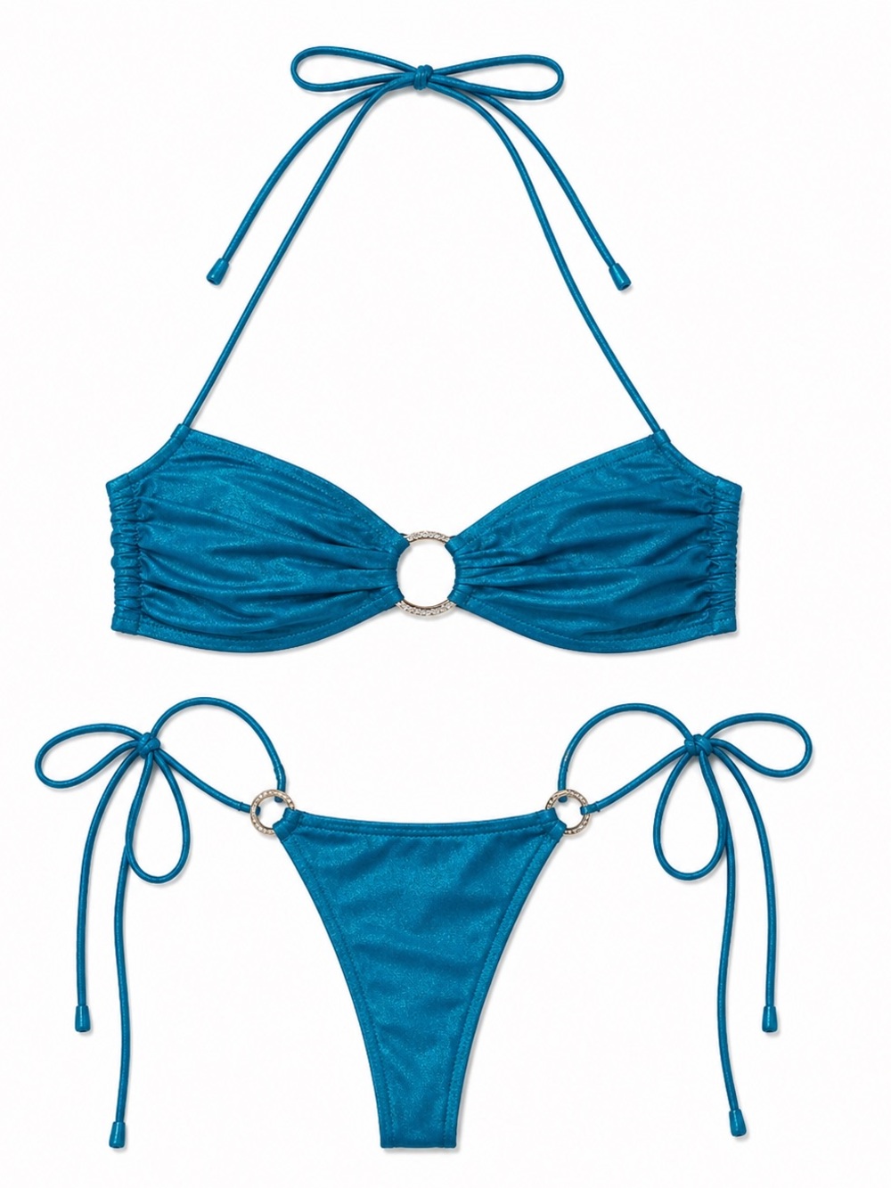 SOLY HUX Teal Ring Detail Bikini Set – NWT – Size Medium